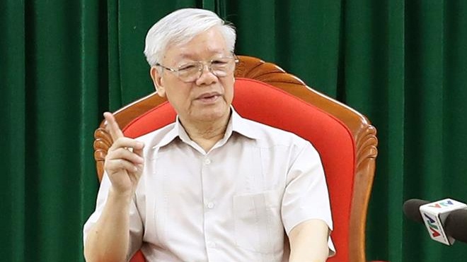 Đồng chí Tổng Bí thư, Chủ tịch nước Nguyễn Phú Trọng chủ trì họp lãnh đạo chủ chốt