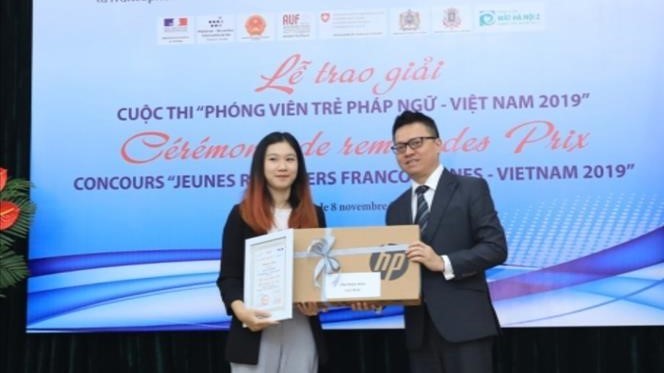 Trao giải thưởng Cuộc thi 'Phóng viên trẻ Pháp ngữ-Việt Nam 2019'