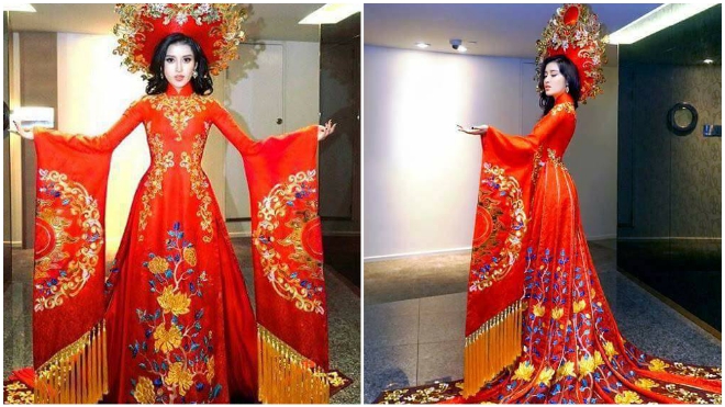 Trang phục dân tộc của Á hậu Huyền My ở Hoa hậu Hòa bình Thế giới gây tranh cãi