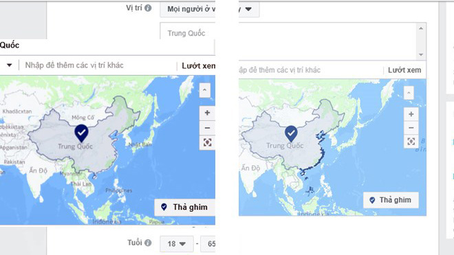 Facebook đã bỏ hai quần đảo Hoàng Sa, Trường Sa ra khỏi bản đồ Trung Quốc
