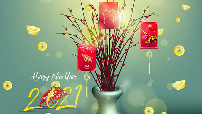Thiệp chúc mừng năm mới​​​​​​​ đẹp và ý nghĩa Tết Tân Sửu 2021