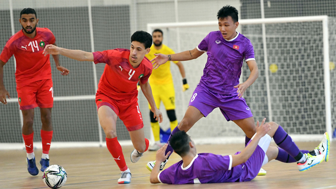 Tuyển futsal Việt Nam đá giao hữu thua Maroc