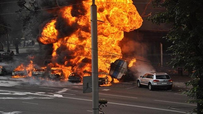 Cháy xe bồn khiến nhiều người thương vong tại Nga