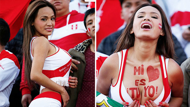 Nhan sắc nóng bỏng của CĐV Peru hứa cởi đồ mỗi khi đội nhà ghi bàn