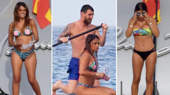Vợ Fabregas khoe dáng nóng bỏng trong kỳ nghỉ cùng nhà Messi