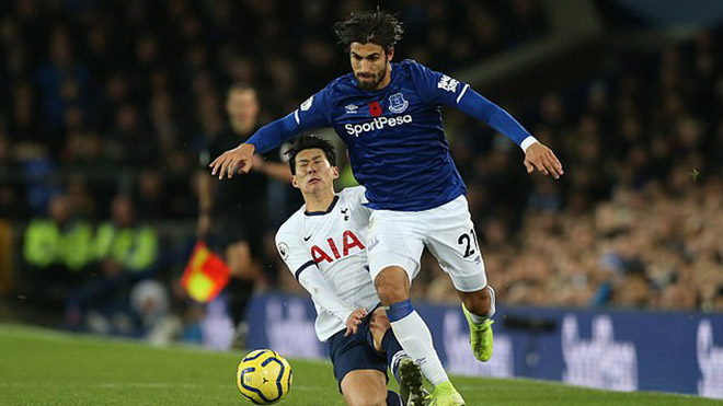 truc tiep bong da, Everton 1-1 Tottenham, kết quả bóng đá Anh, Andre Gomes gãy chân, Son Heung Min, bảng xếp hạng ngoại hạng Anh, Gomes, Tottenham, Everton