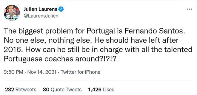 Ronaldo, Bồ Đào Nha, Bồ Đào Nha 1-2 Serbia, Ronaldo bị chỉ trích, cộng đồng mạng, Bồ Đào Nha mất vé trực tiếp dự World Cup, Bồ Đào Nha phải đá play-off, Ronaldo là tội đồ