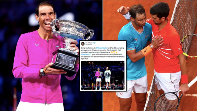 Federer, Djokovic nói gì sau khi Nadal giành Grand Slam thứ 21