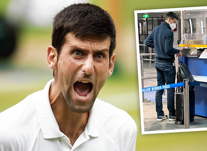 Djokovic, Australian Open, Úc mở rộng, Novak Djokovic, Djokovic không thể dự Úc mở rộng, Djokovic bị hủy visa, Djokovic bị trục xuất, Djokovic không tiêm vaccine, Covid19
