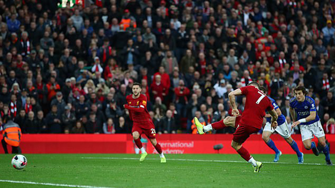 Bong da, ket qua bong da, kết quả bóng đá, tỷ số, Liverpool vs Leicester, Liverpool 2-1 Leicester, BXH Ngoại hạng Anh, Liverpool, Sadio Mane, Mane, Milner, phạt đền