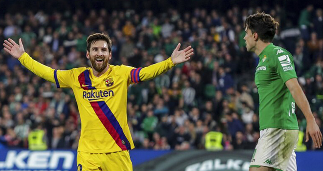 Ket qua bong da, Betis vs Barca, video Betis 2-3 Barca, Messi lập hat-trick kiến tạo, kết quả bóng đá, Betis vs Barcelona, video Betis 2-3 Barcelona, BXH La Liga, bong da