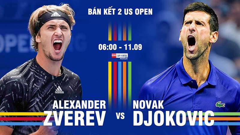 Xem trực tiếp tennis Zverev vs Djokovic, US Open 2021