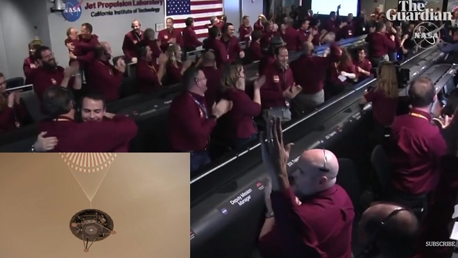 VIDEO: NASA vỡ òa trong giây phút tàu thăm dò InSight đáp xuống sao Hỏa thành công