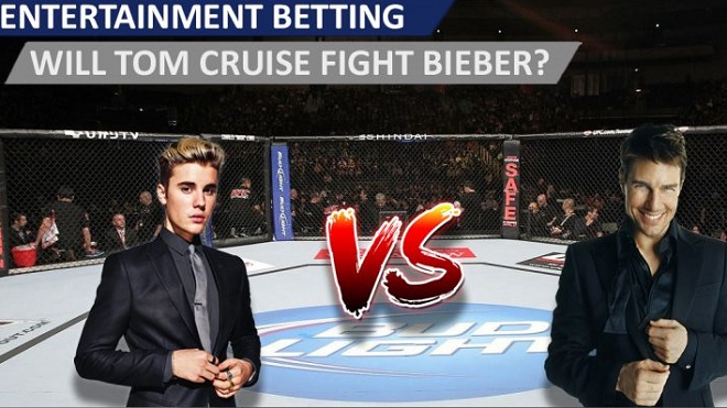 Nhà cái bất ngờ ra tỷ lệ cược sau khi Justin Bieber thách đấu Tom Cruise trên võ đài