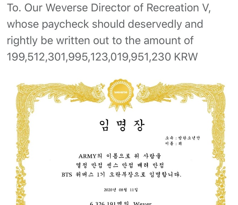 BTS, V, V BTS, V BTS được vinh danh, V Weverse, V BTS Weverse, Jin, Jin BTS, Jin BTS Weverse, V BTS lầy lội, V BTS hài hước, phản ứng của V BTS