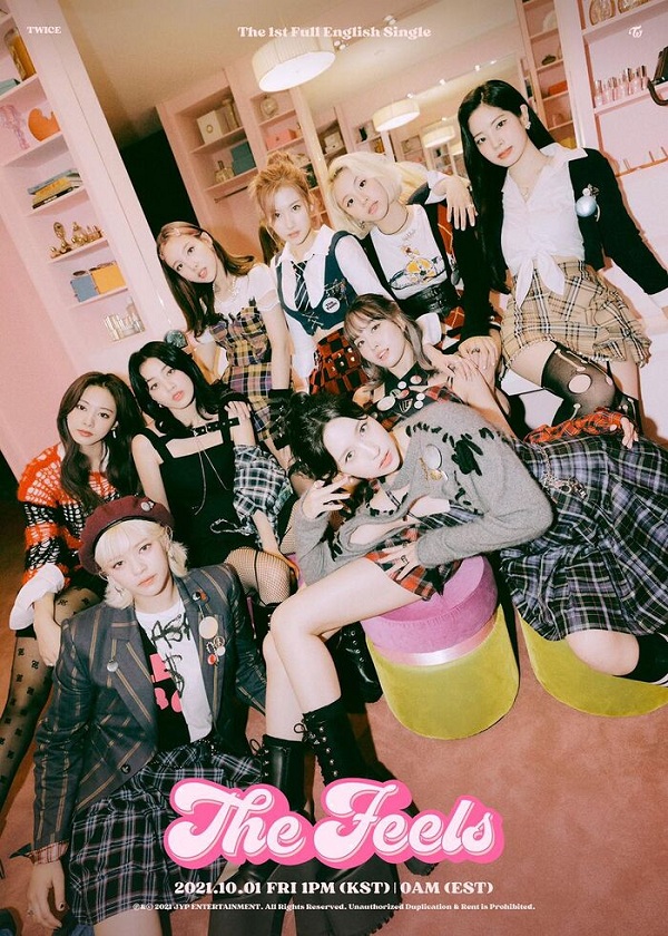 Twice, Twice ra MV tiếng Anh, MV tiếng Anh của Twice, ngày phát hành The Feels, The Feels, The Feels Twice, Nayeon, Jeongyeon, Momo, Sana, Jihyo, Mina, Dahyun, Chaeyoung