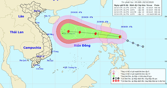 Tin bão khẩn cấp cơn bão số 8 trên Biển Đông
