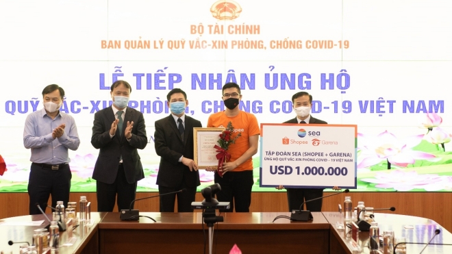 Shopee và Garena Việt Nam ủng hộ 1 triệu USD vào Quỹ vắc-xin phòng, chống Covid-19 - Vimarsana News