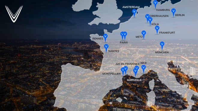 VinFast mở hơn 50 trung tâm bán xe điện và dịch vụ hậu mãi tại châu Âu