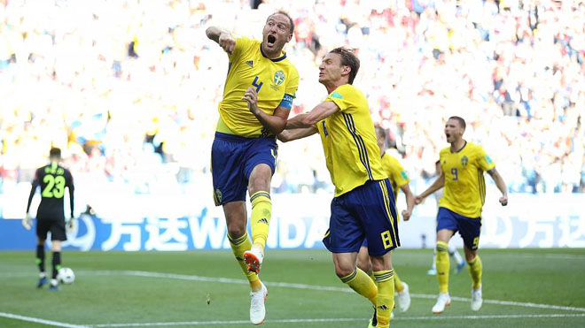Video clip bàn thắng trận Thụy Điển 1-0 Hàn Quốc