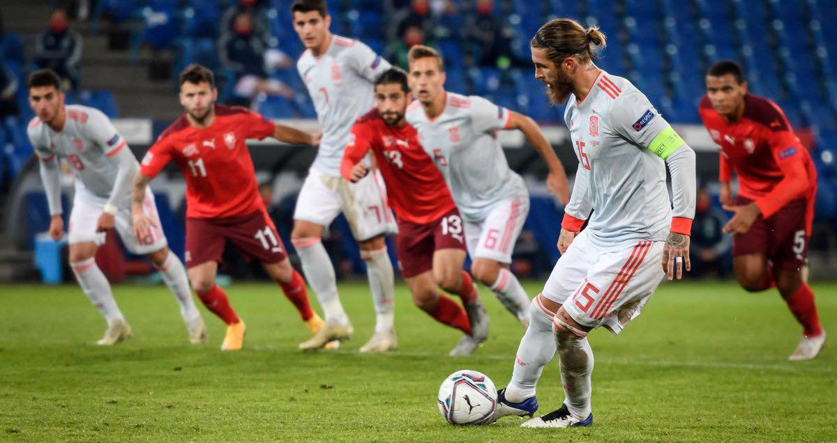 Ket qua bong da, Thụy Sĩ vs Tây Ban Nha, UEFA Nations League, Sergio Ramos, Kqbd, Ramos đá hỏng phạt đền, kết quả Thụy Sĩ vs Tây Ban Nha, Tây Ban Nha đấu với Thụy Sĩ