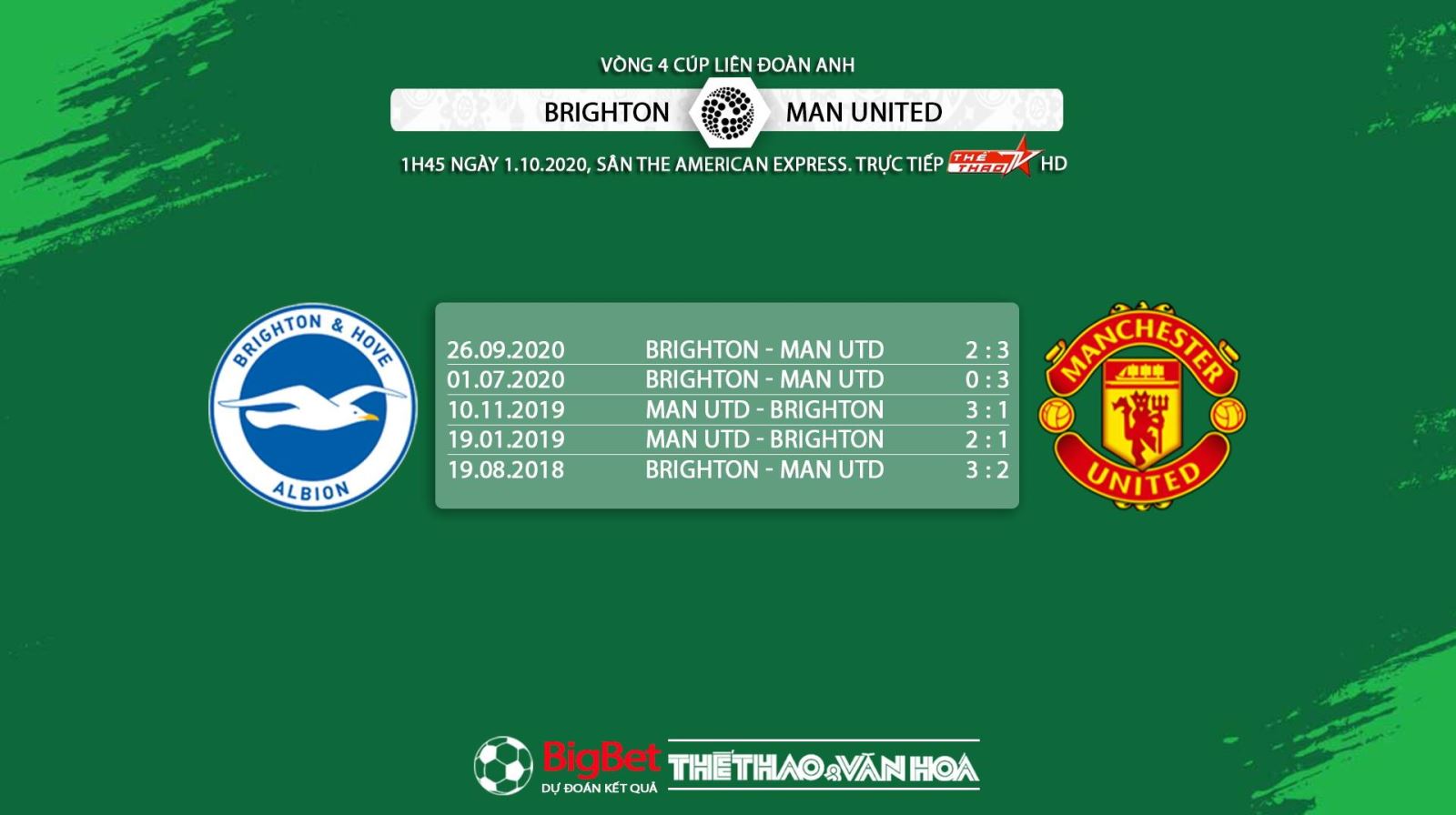 keo nha cai, Kèo nhà cái, Brighton vs MU, Vòng 4 Cúp Liên đoàn Anh, Trực tiếp bóng đá Anh, Soi kèo Brighton đấu với MU, Kèo MU, trực tiếp MU đấu với Brighton