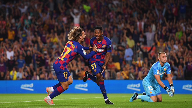 Bong da, bóng đá, lich thi dau bong da hom nay, ket qua bong da, kết quả bóng đá, tin tức bóng đá hôm nay, Barca vs Valencia, video Barca 5-2 Valencia, Ansu Fati, Suarez, Fati